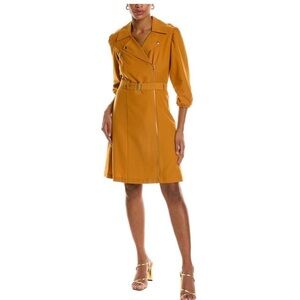 Nanette Lepore medieval gold Belted Dress